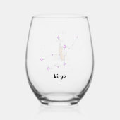 Virgo Stemless, Zodiac, Konstellation Weinglas Ohne Stiel (Rückseite)