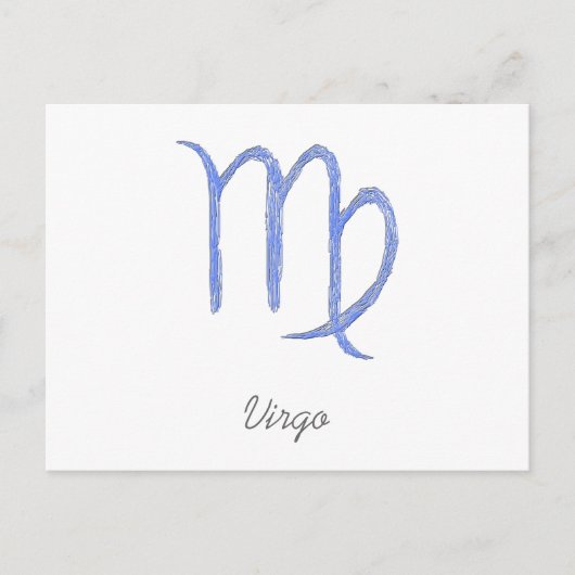 Virgo. Sternzeichen Blau. Postkarte (Vorderseite)