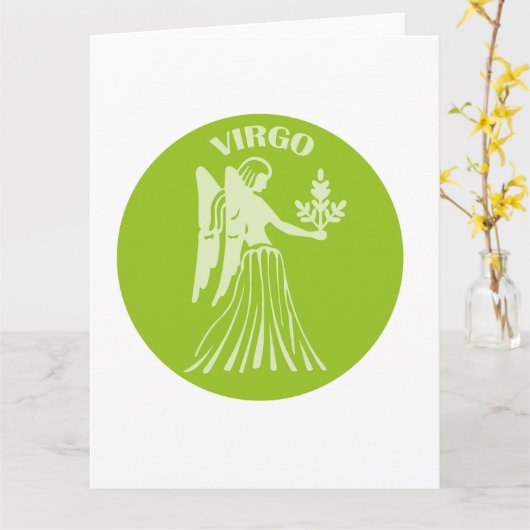 Virgo, Sternzeichen, Horoskop, Astrologie Karte (Gelbe Blume)