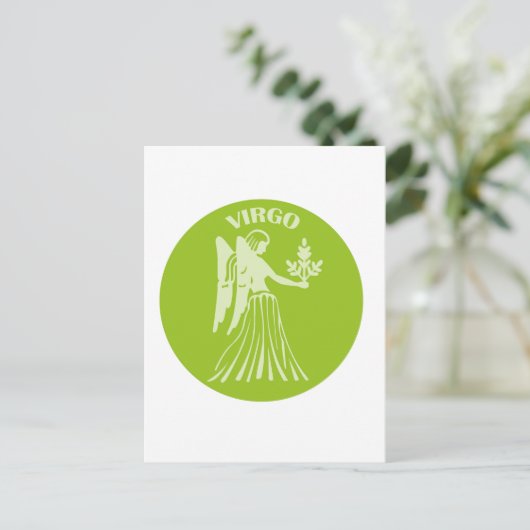 Virgo, Sternzeichen, Horoskop, Astrologie Postkarte (Stehend Vorderseite)