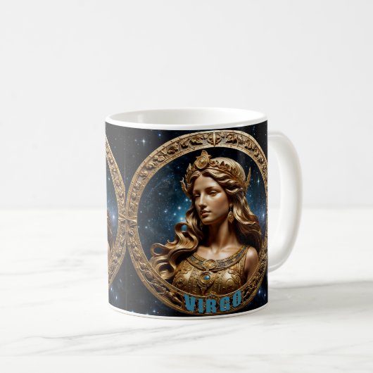 Virgo-Sternzeichen Kaffeetasse (VorderseiteRechts)