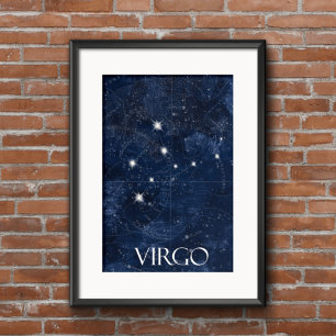 Virgo Sternzeichen Poster mit Namen, Sternzeichen