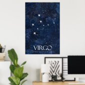 Virgo Sternzeichen Poster mit Namen, Sternzeichen  (Heimbüro)