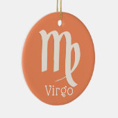 Virgo Sun Sign Zodiac Symbol Keramik Ornament (Rechts)