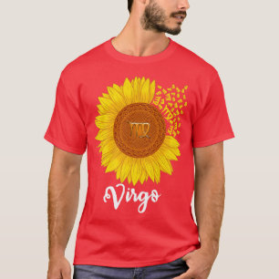 Virgo Sunflower Zodiac Signature Floral Astrologie T-Shirt