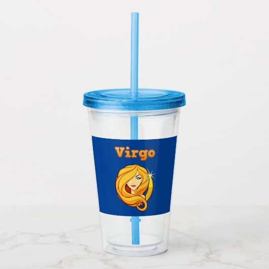 Virgo-Symbol Acryltrinkbecher (Vorderseite)