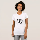 Virgo-Symbol - Dunkles T-Shirt - Angepasst (Vorne ganz)