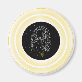 Virgo Symbol – Minimal Astrology Emblem Magnet