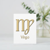 Virgo-Symbol Postkarte (Stehend Vorderseite)