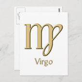 Virgo-Symbol Postkarte (Vorne/Hinten)