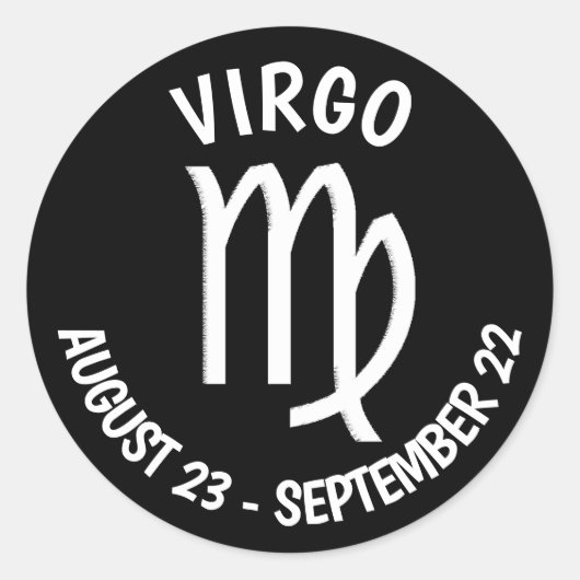 Virgo-Symbol Runder Aufkleber (Vorderseite)