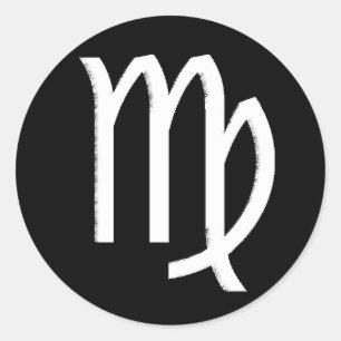Virgo-Symbol Runder Aufkleber