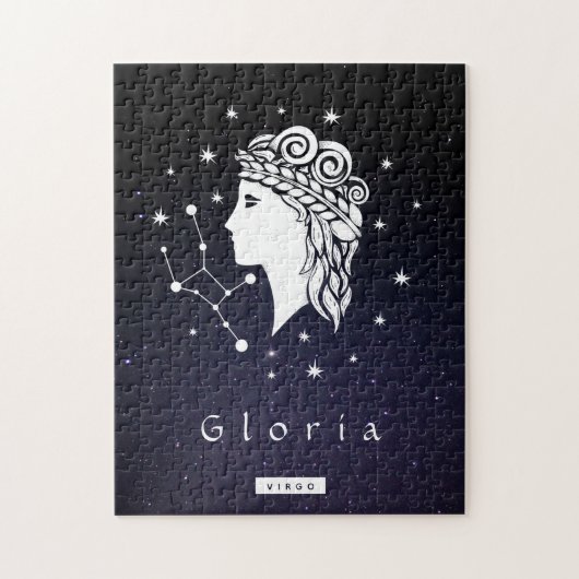 Virgo Symbol Zodiac Birthday Lunar Star Name Puzzle (Vertikal)