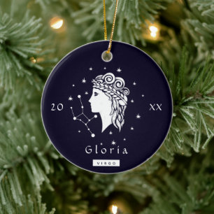 Virgo Symbol Zodiac Birthday Star Sign Name Year Keramik Ornament
