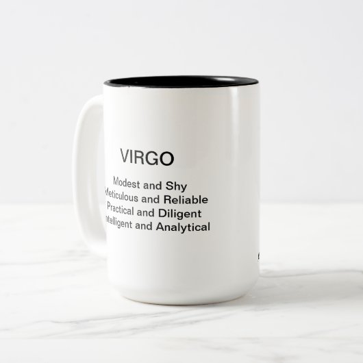 Virgo-Tasse Zweifarbige Tasse (Vorderseite Links)