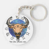  Virgo & Taurus Acrylic Keychain Schlüsselanhänger (Rückseite)