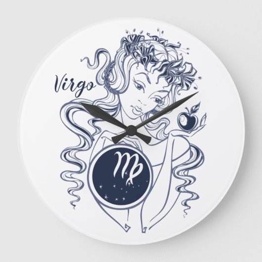 Virgo The Maiden Große Wanduhr (Vorderseite)