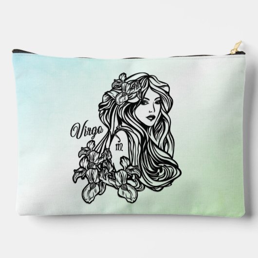 Virgo The Virgin Zodiac Mint Green Zubehörtasche (Rückseite)