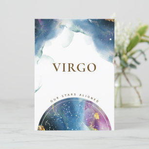 Virgo Tischnummer Signieren Celestial Watercolor C