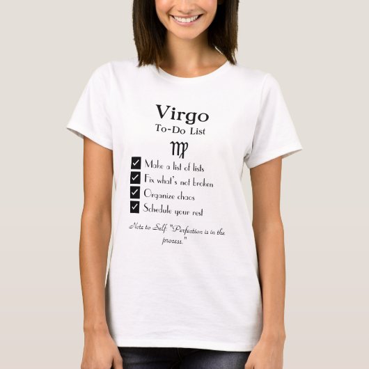 Virgo - To-Do-Liste T-Shirt (Vorderseite)
