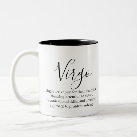 Virgo Tracks und Sternzeichen Zweifarbige Tasse (Links)