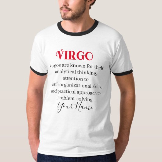 Virgo Tracks und Zodiac-Zeichen T-Shirt (Vorderseite)