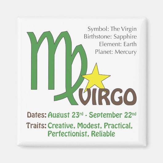 Virgo Traits Magnet (Vorne)