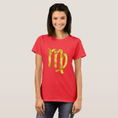 virgo-tshirt-gold-rot T-Shirt (Vorne ganz)