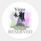 Virgo über Sie Runder Aufkleber (Vorderseite)
