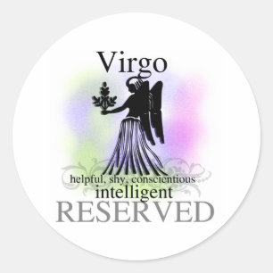 Virgo über Sie Runder Aufkleber