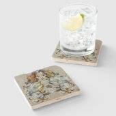 Virgo Venedig Steinuntersetzer (Seitenansicht)