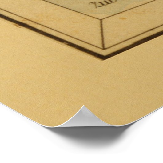 Virgo - Vintages Zeichen des Zodiakabbildes Poster (Ecke)