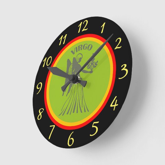 Virgo Wall Clock Runde Wanduhr (Winkel)