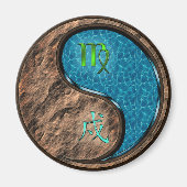 Virgo & Water Dog Magnet (Vorne)