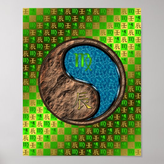 Virgo & Water Dragon Poster (Vorne)