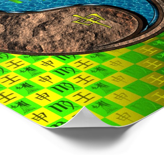 Virgo & Water Monkey Poster (Ecke)