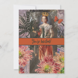 Virgo Woman Astrologie Whimsical Portrait Einladung