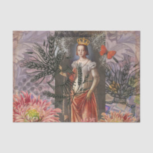 Virgo Woman Astrologie Whimsical Portrait Seidenpapier