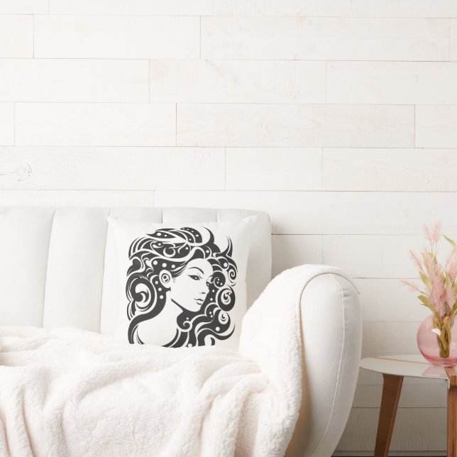 Virgo Woman female portrait  Kissen (Liege)