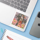 Virgo Woman Portrait Antique Colorful Rich Aufkleber (Laptop mit iPhone)