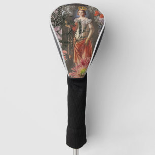 Virgo Woman Portrait Antique Colorful Rich Golf Headcover