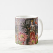 Virgo Woman Portrait Antique Colorful Rich Kaffeetasse (VorderseiteRechts)