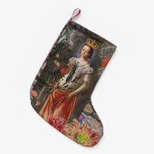 Virgo Woman Portrait Antique Colorful Rich Kleiner Weihnachtsstrumpf (Vorderansicht (hängend))