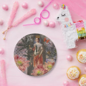 Virgo Woman Portrait Antique Colorful Rich Pappteller (Party)