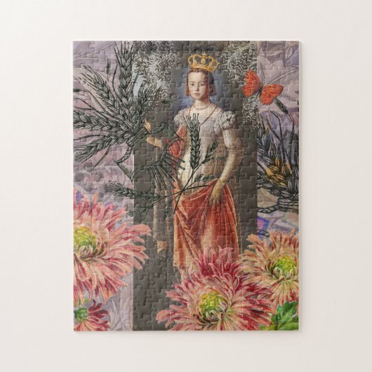 Virgo Woman Portrait Antique Colorful Rich Puzzle (Vertikal)