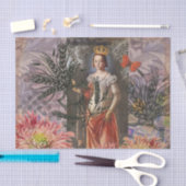 Virgo Woman Portrait Antique Colorful Rich Seidenpapier (Handwerk)