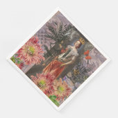 Virgo Woman Portrait Antique Colorful Rich Serviette (Ecke)