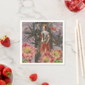 Virgo Woman Portrait Antique Colorful Rich Serviette (Beispiel)