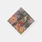 Virgo Woman Portrait Antique Colorful Rich Serviette (Ecke)