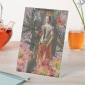 Virgo Woman Portrait Antique Colorful Rich Sockelschild (In Situ)